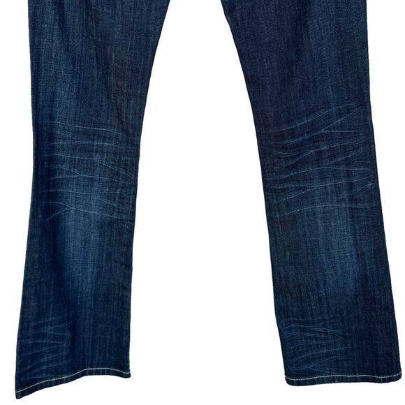 Vigoss Juniors SZ 1 Jeans Bootcut Low-Rise Button-Flap Pockets Whiskered Blue - Picture 6 of 11